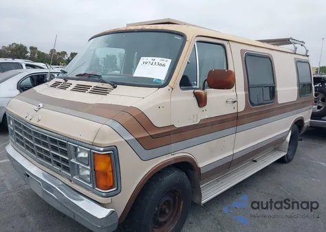 1983 Dodge Ram Van B250 из США, поврежденный, VIN 2B6HB23T8DK370393